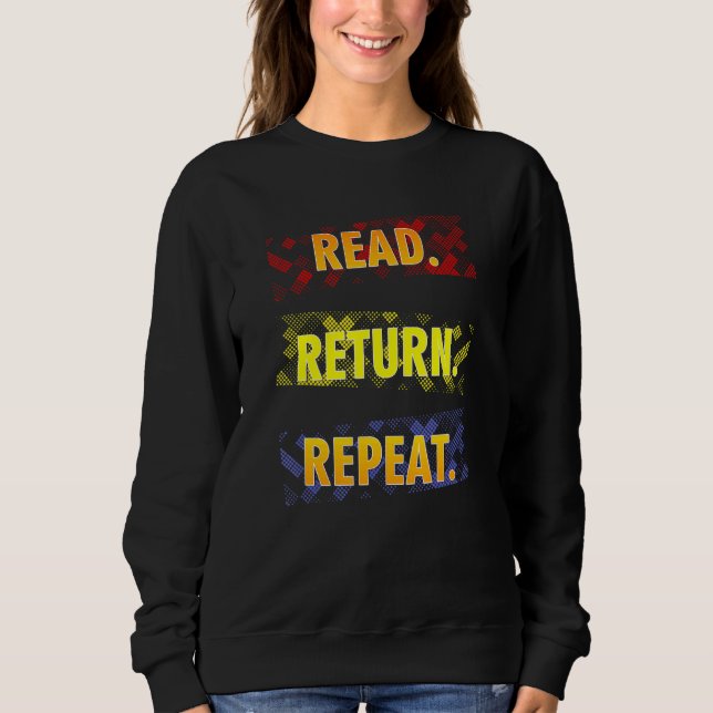 Camiseta Book  Librarian Read Return Repeat Reading (Frente)