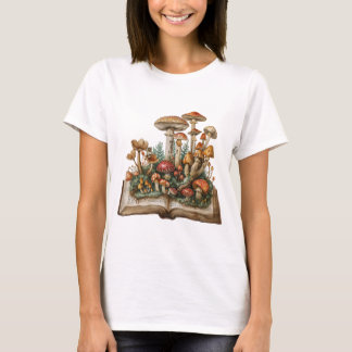 Camiseta Book Lover Fantasy Mushroom Adventure