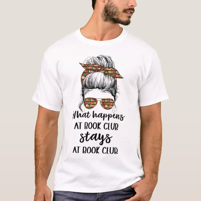 Camiseta Book Lover Funny Booklover What Happens at Club (Frente)