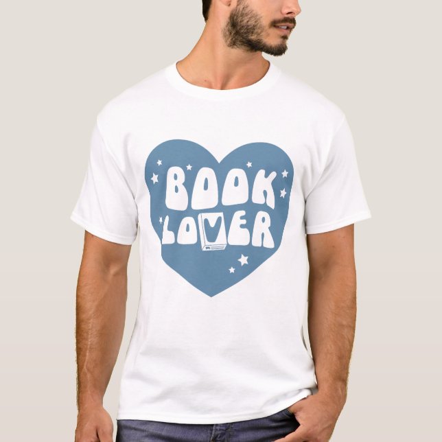 Camiseta Book Lover Heart (Frente)