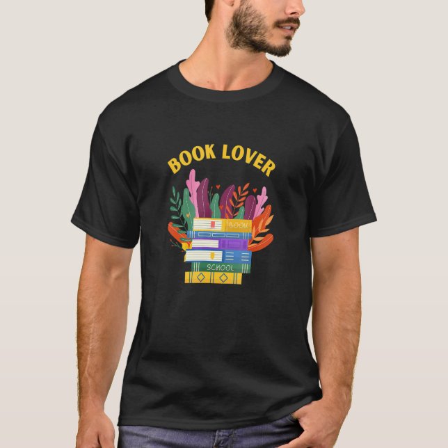 Camiseta Book Lover Plants love Big Books Read (Frente)