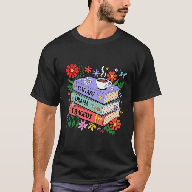 Camiseta Book Lovers Fantasy Drama Tragedy Subtle 8647 Trum (Frente)