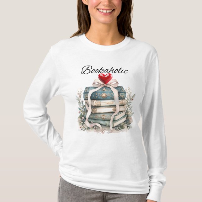 Camiseta  Book Lovers Sweater, Books Sweater, Bookworm Gift (Frente)