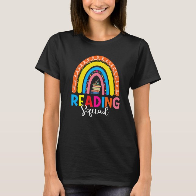 Camiseta Book Reading Lover Bookish Bookworm Rainbow Readin (Frente)