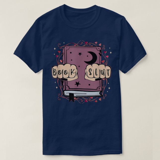 Camiseta Book Slutt Dark Romance Fantasy Reader Librarian B (Frente do Design)