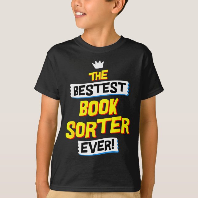 Camiseta Book Sorter, Funny Job Occupation  (Frente)
