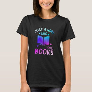 Camiseta Bookaholic Lendo Apenas Uma Menina Que Ama Livros