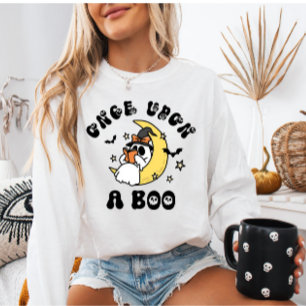 Camiseta Bookie Fantasma uma vez em um Boo Halloween