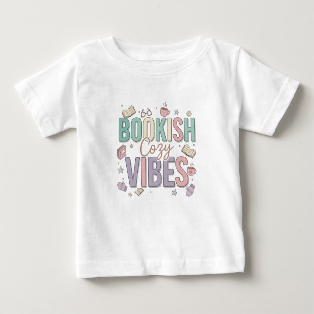 Camiseta Bookish Cozy Vibes Pastel Art (Frente)