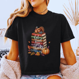 Camiseta Bookish Thanksgiving Pumpkin Reader Fall 
