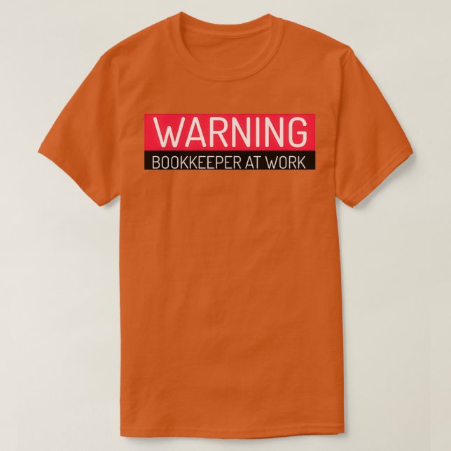 Camiseta Bookkeeper no Trabalho (Frente do Design)