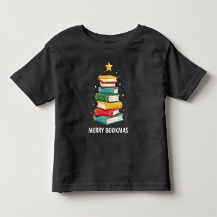 Camiseta Bookmas felizes - Pilha Festiva de Livros