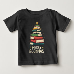 Camiseta Bookmas felizes - Pilha Festiva de Livros