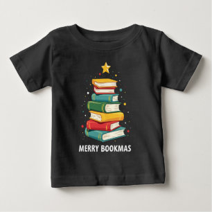 Camiseta Bookmas felizes - Pilha Festiva de Livros