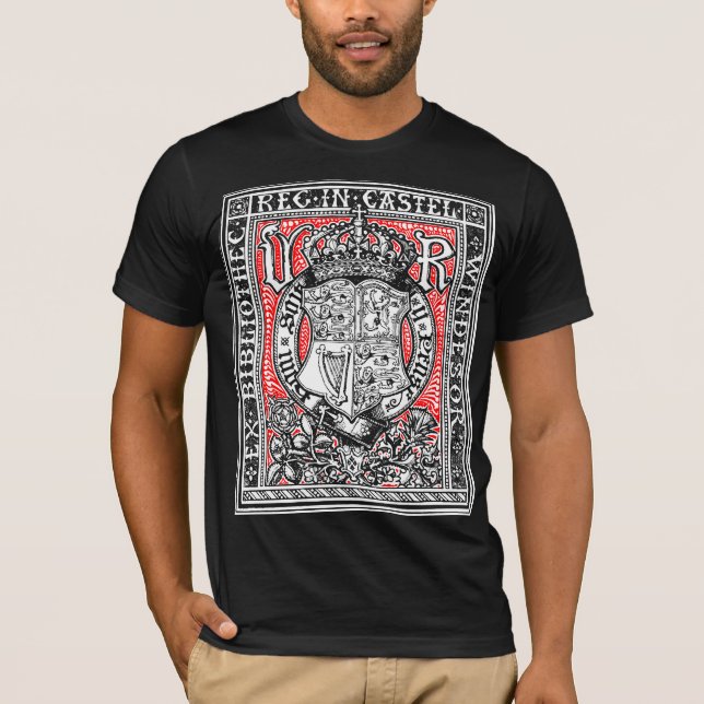 Camiseta Bookplate Queen Victoria no Castelo de Windsor (Frente)