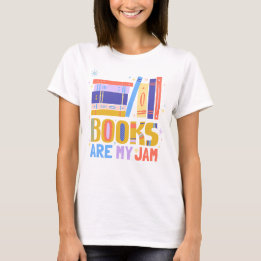 Camiseta Books Are My Jam – Camisa Colorida de Liv