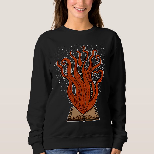 Camiseta Books Book Reading Octopus Kraken Book Reader (Frente)