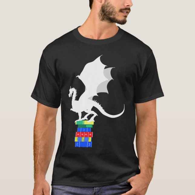 Camiseta Books Dragon Reading Reading Friend (Frente)