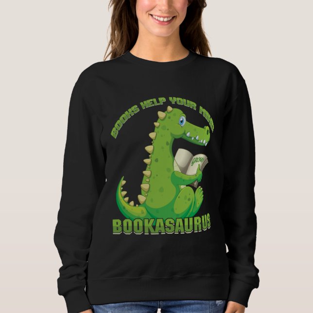 Camiseta Books help your mind grow Bookasaurus Reading Teac (Frente)