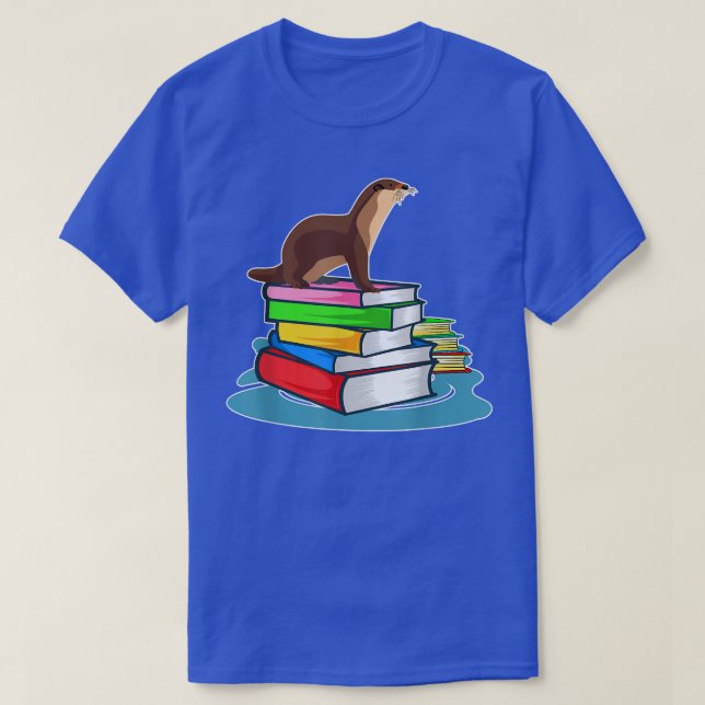 Camiseta Books Sea Otter Teacher  (Frente do Design)