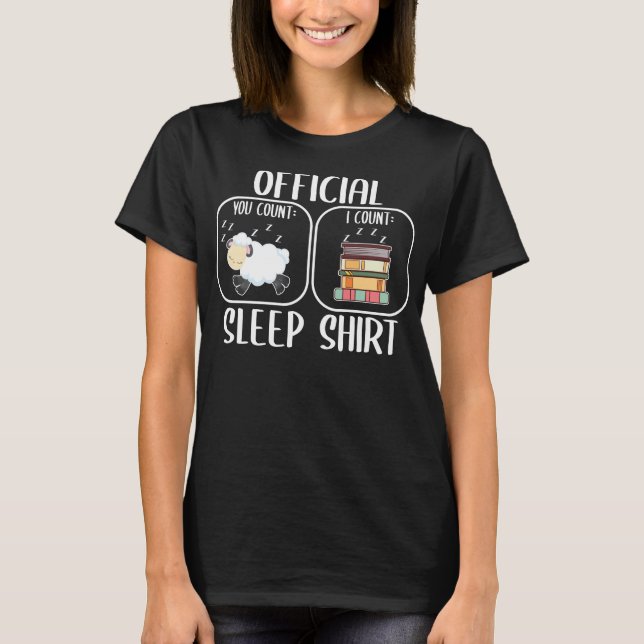 Camiseta Books sleep shirt counting sheep (Frente)