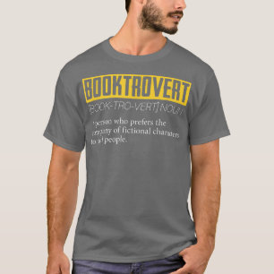 Camiseta Booktrovert Introduvert Shy Leitura Livro Amantes 