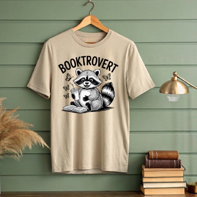 Camiseta Booktrovert Raccoon (Criador carregado)