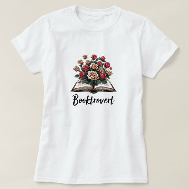 Camiseta Booktrovert Wildflower (Frente do Design)