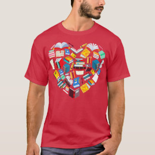 Camiseta Bookworm Bibliotecário do Coração do Livro de dias