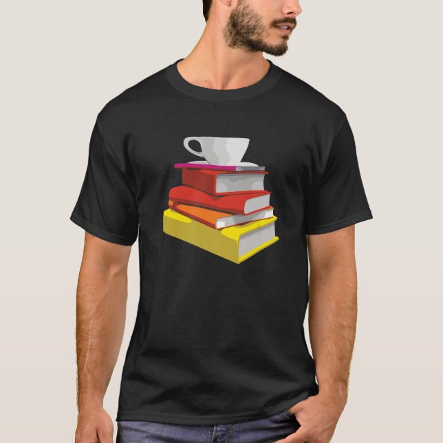 Camiseta Bookworm de Leitura de Bebendo de Chá (Frente)
