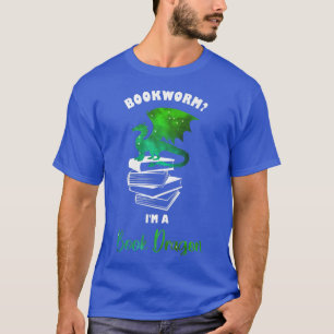 Camiseta Bookworm Eu sou um dragão de livro Engraçado Leitu