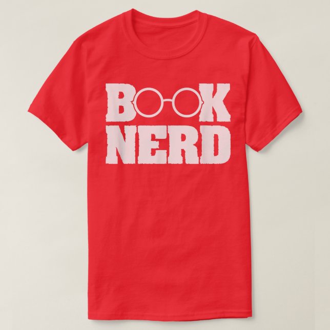 Camiseta Bookworm Leitor de Leitura do Livro de Nerd (Frente do Design)