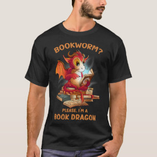 Camiseta Bookworm, por favor, sou um livro Dragão Dragão