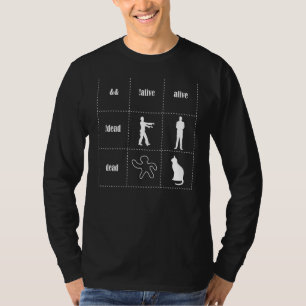Camiseta Boolean Logic Alive And Morto Programmer Cat Scien