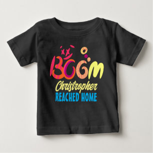 Camiseta Boom Bebê Atingido Em Casa