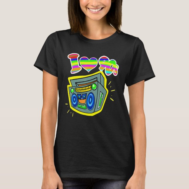 Camiseta Boom Box 90's Hop Rainbow Vintage R (Frente)