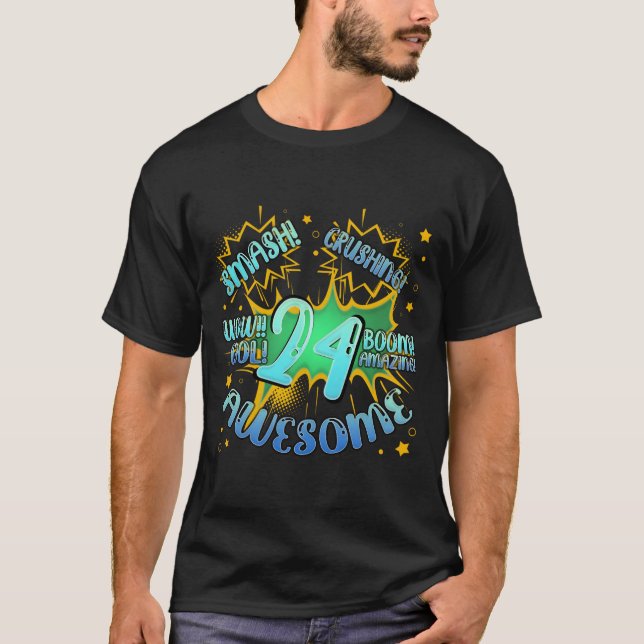 Camiseta Boom EU Sou 24 Comics da Equipe Incrível (Frente)