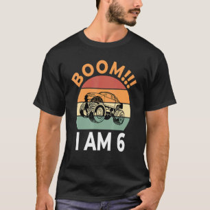 Camiseta Boom I Am 6 Birthday Boy Celebration Monster Truck