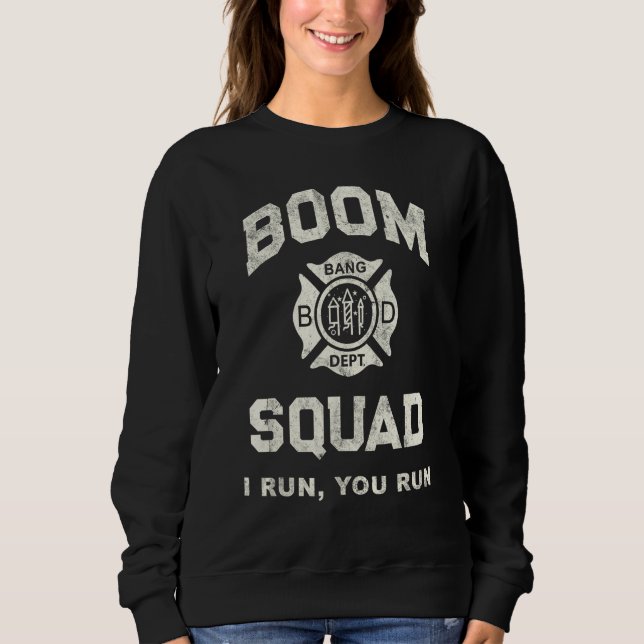 Camiseta BOOM SQUAD Fireworks Director Firefighter Red Pyro (Frente)