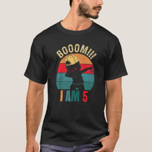 Camiseta Boom, Tenho 5 Anos Raptando Meninos 5 Birthd