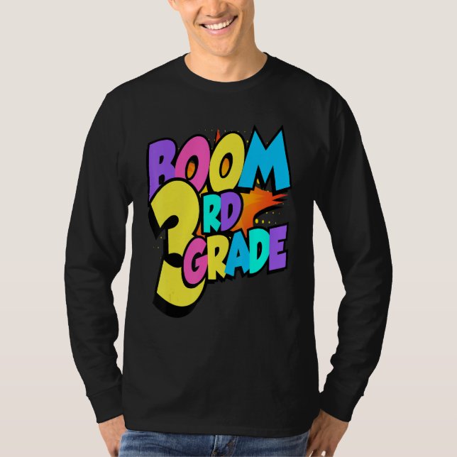 Camiseta Boom Third Grade 1st Day Of School Welcome Back To (Frente)