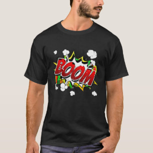 Camiseta Boom Vintage Pop Art Retro Comic Book Gift Roupa