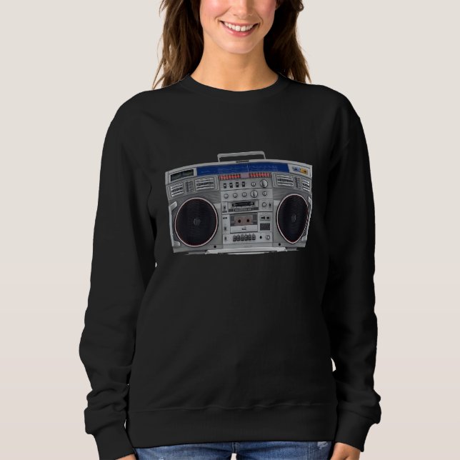 Camiseta Boombox 80s 90s Retro Music Hip Hop Rap com Bass (Frente)
