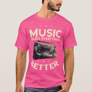 Camiseta Boombox A Música Da Escola Torna Tudo Melhor Hi