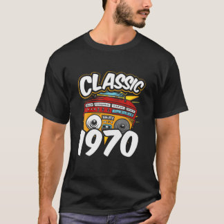 Camiseta Boombox Classic 1970 Music Cassette 8 Radio