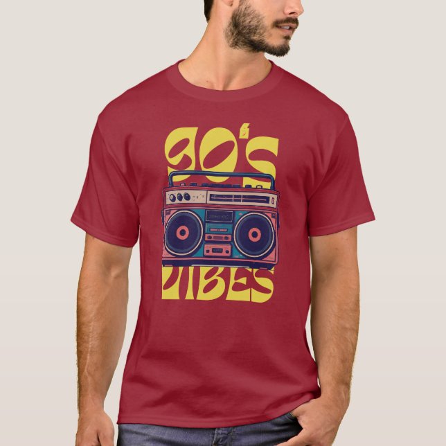 Camiseta Boombox de 90 anos (Frente)