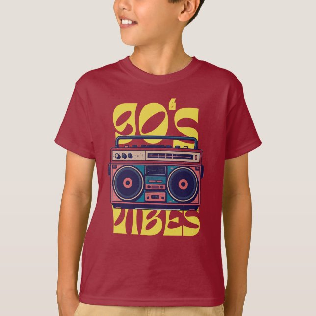 Camiseta Boombox de 90 anos (Frente)