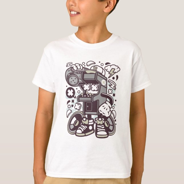 Camiseta Boombox de jogos em Arcade (Frente)
