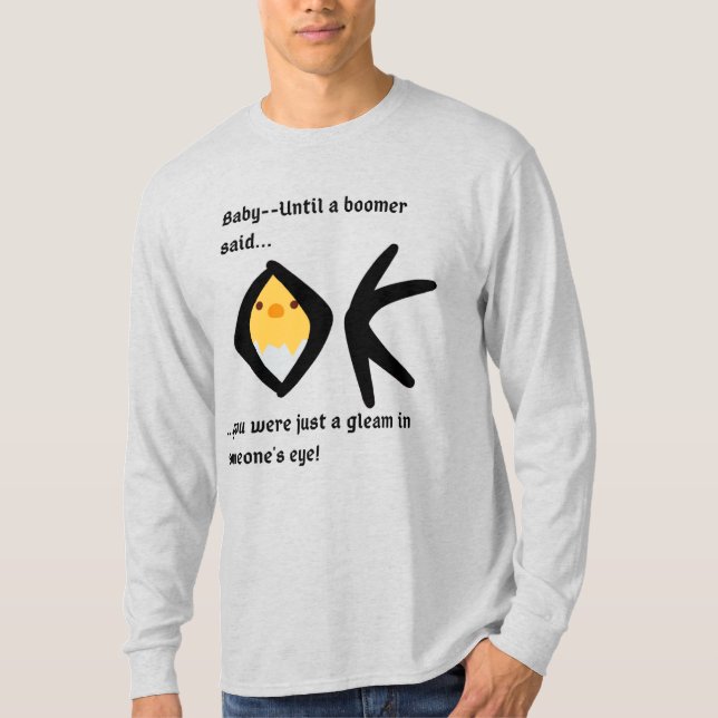 Camiseta Boomerangado de "Gleam in Eye" de Capa Longa Básic (Frente)