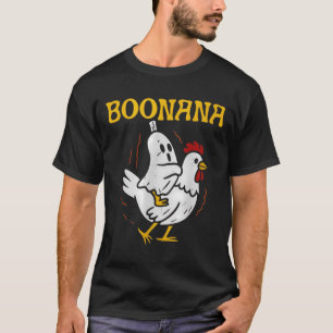 Camiseta Boonana Cavalgando Frango Dia das Bruxas Fantasma 